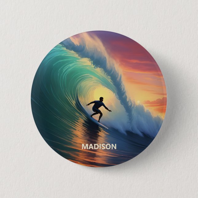 Individuelle Name Surfing Button (Vorderseite)