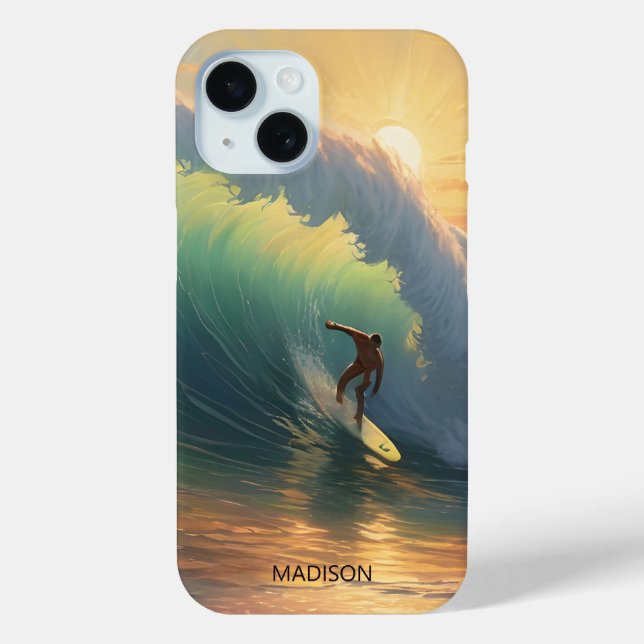 Individuelle Name Surfing Case-Mate iPhone Hülle (Rückseite)
