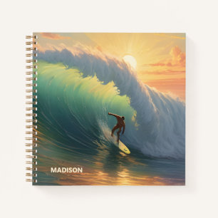 Individuelle Name Surfing Notizbuch
