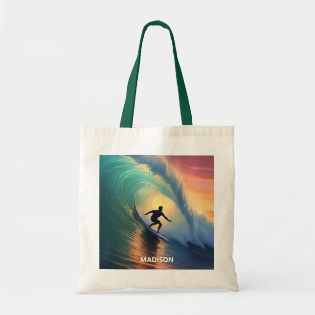 Individuelle Name Surfing Tragetasche (Vorne)