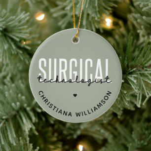Individuelle Name Surgical Technologe Med Surg Tec Keramik Ornament