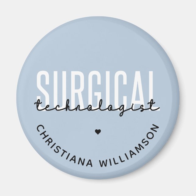 Individuelle Name Surgical Technologe Med Surg Tec Magnet (Vorne)