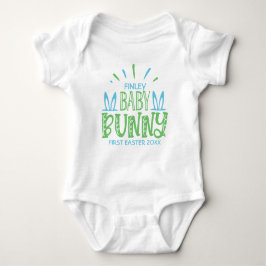 Individuelle Name Sweet Baby Bunny First Ostereier Strampler
