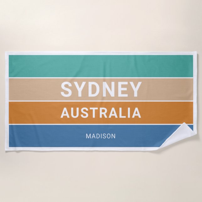 Individuelle Name Sydney Australia / YOUT TEXT Strandtuch (Vorderseite)