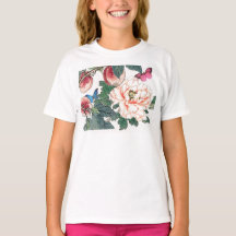 INDIVIDUELLE NAME T - SHIRT FÜR MÄDCHEN JAPANISCHE