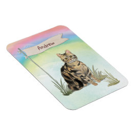 Individuelle Name Tabby Cat Pet Magnet