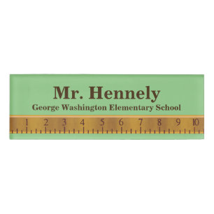Individuelle Name-Tag des Lehrers Namenschild