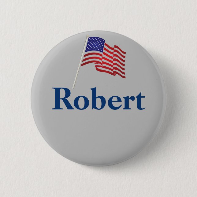 Individuelle Name-Tag Text Patriotic Abzeichen Pin Button (Vorderseite)