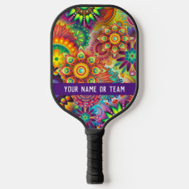 Individuelle Name Tagline Farbige Mandalas Spaß ei Pickleball Schläger