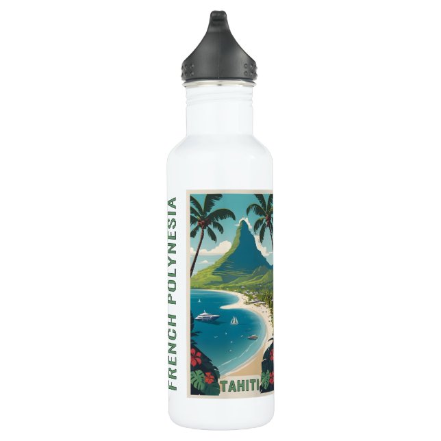 Individuelle Name Tahiti Edelstahlflasche (Rechts)