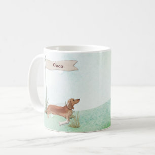 Individuelle Name Tan Dackel Haustier Hund Kaffeetasse