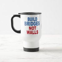 individuelle Name-Tasse "Bridges Not Walls bauen"