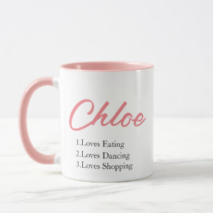 INDIVIDUELLE NAME TASSE, GESCHENK FÜR BRIDESMAID TASSE
