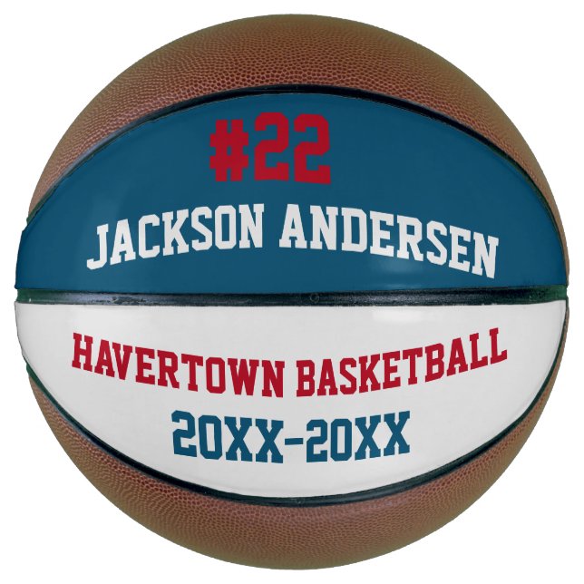 individuelle Name Team und Anzahl | Basketball (Vorderseite)