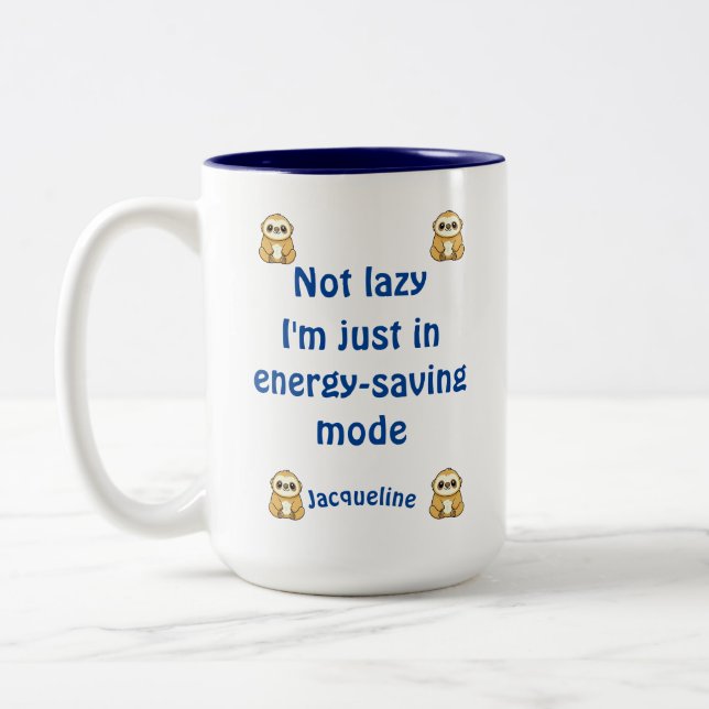 Individuelle Name Teenager nicht schwach, Rettend  Zweifarbige Tasse (Links)