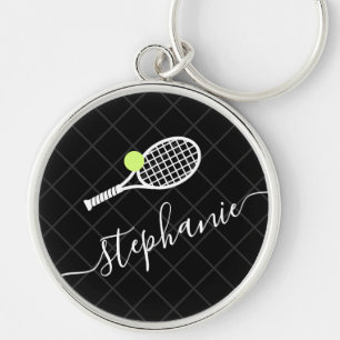 Individuelle Name Tennis Ball Monogram Schlüsselanhänger