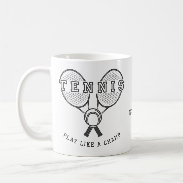 Individuelle Name TENNIS Tasse (Links)