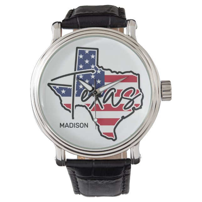 Individuelle Name Texas Armbanduhr (Vorderseite)
