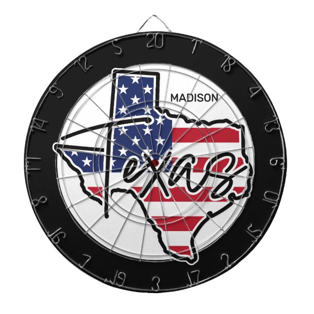 Individuelle Name Texas Dartscheibe (vorne)