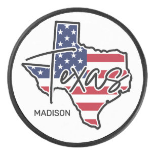 Individuelle Name Texas Eishockey Puck