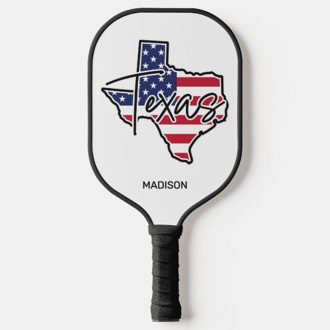 Individuelle Name Texas Pickleball Schläger (Vorderseite)