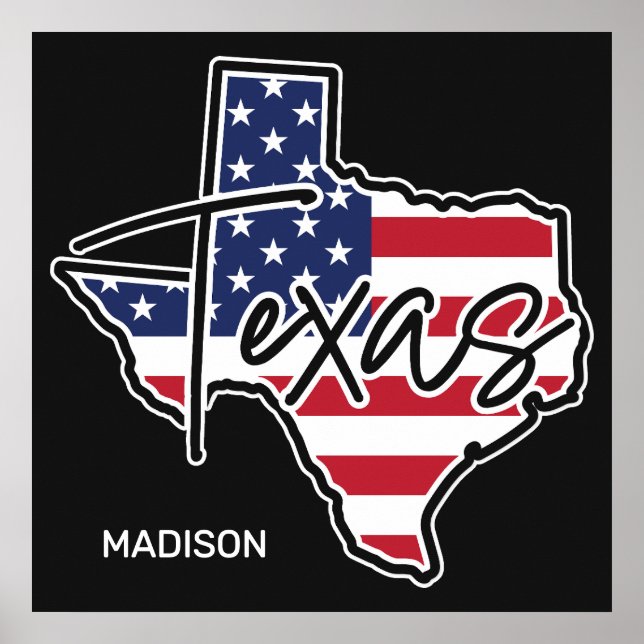 Individuelle Name Texas Poster (Vorne)