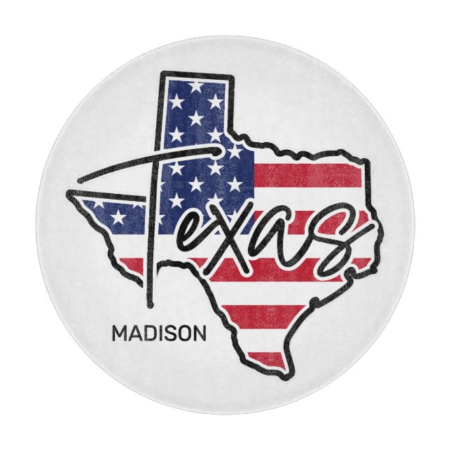 Individuelle Name Texas Schneidebrett (Vorderseite)