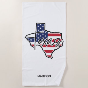 Individuelle Name Texas Strandtuch