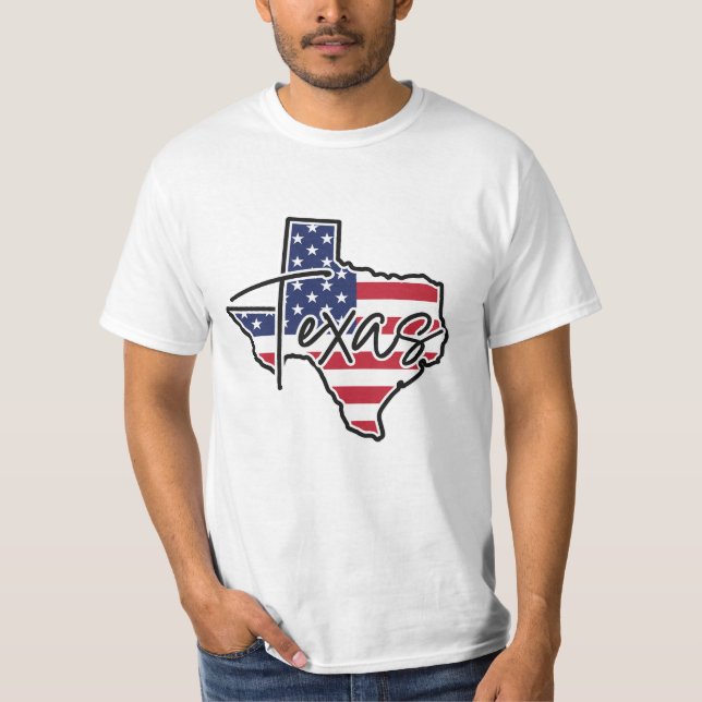 Individuelle Name Texas T-Shirt (Vorderseite)