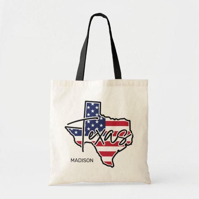 Individuelle Name Texas Tragetasche (Vorne)