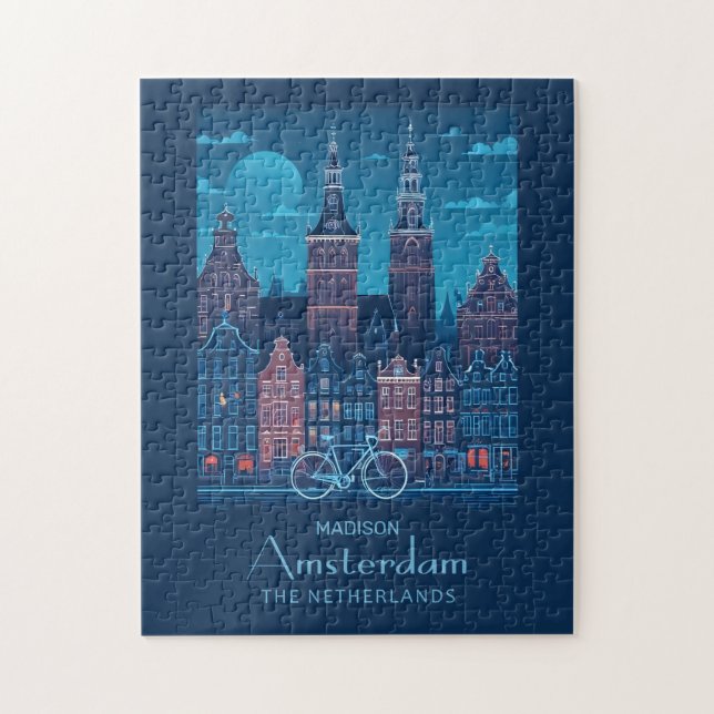 Individuelle Name / Text Amsterdam Puzzle (Vertikal)