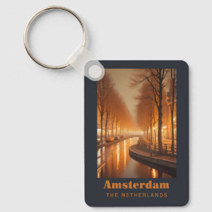 Individuelle Name / Text Amsterdam Schlüsselanhänger