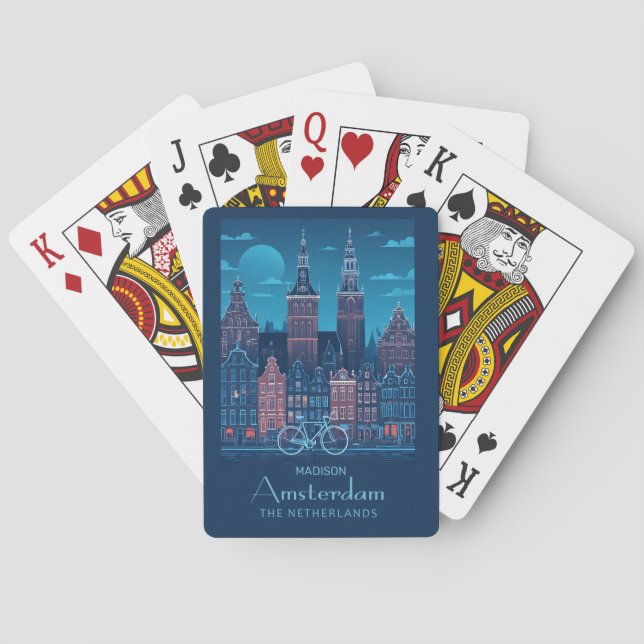 Individuelle Name / Text Amsterdam Spielkarten (Rückseite)