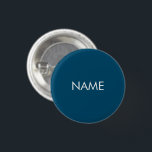 Individuelle Name Text aquamarin blau-weiß minimal Button<br><div class="desc">Anpassen mit Namen,  minimalistisch aquamarin-blaue Schaltfläche,  Button</div>