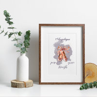 Individuelle Name Text Ballet Pointe Shoes Balleri