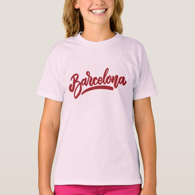 Individuelle Name / Text Barcelona T-Shirt (Vorderseite)