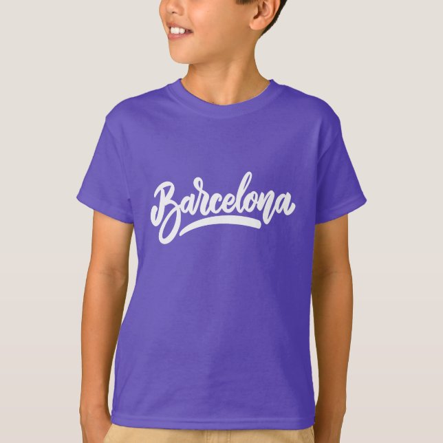 Individuelle Name / Text Barcelona T-Shirt (Vorderseite)