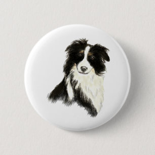 Individuelle Name Text Border Collie Dog Pet Button