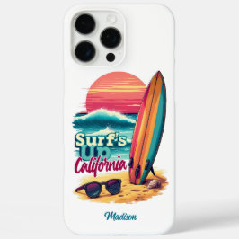 Individuelle Name / Text California Surfen iPhone 16 Pro Max Hülle