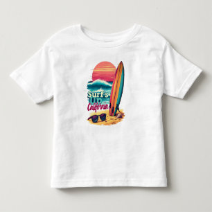 Individuelle Name / Text California Surfen Kleinkind T-shirt