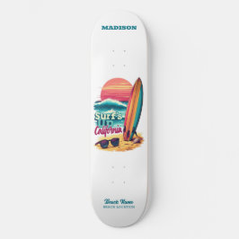 Individuelle Name / Text California Surfen Skateboard