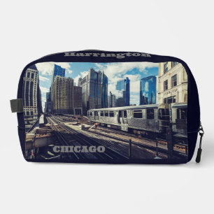 Individuelle Name & Text Chicago USA Waschbeutel