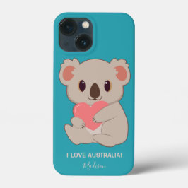 Individuelle Name, Text & Farbe Liebe Koala Telefo Case-Mate iPhone Hülle