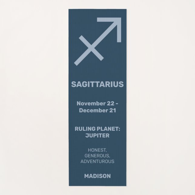 Individuelle Name / Text & Farbe Zodiac Signatur S Yogamatte (Vorderseite)