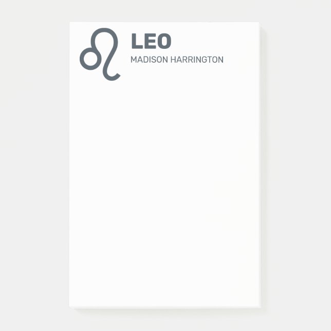 Individuelle Name / Text & Farbe Zodiac-Zeichen Post-it Klebezettel (Vorderseite)