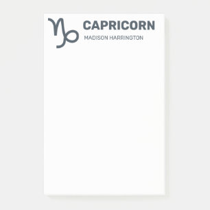 Individuelle Name / Text & Farbe Zodiac Zeichenkor Post-it Klebezettel