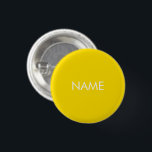 individuelle Name-Text gelb minimalistisch Button- Button<br><div class="desc">individuelle Name-Text, gelb und weiß, minimalistisches Button</div>