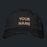 Individuelle Name Text Hat bestickt Baseballkappe Bestickte Baseballkappe<br><div class="desc">Wählen Sie Farben und Schriftart - Entwerfen Sie Ihren eigenen Personalisierten Individuelle Name oder Text Baseball Hats - Fügen Sie Ihren Text / Ihren Namen / Mehr! Wählen Sie Ihre Farbe / Größe / Schriftart - Machen Sie Ihre einzigartigen Werbegeschenke oder Baseball-Hüte / Kaps-Geschenke:)</div>