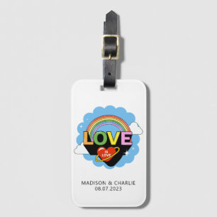 Individuelle Name / Text "Liebe ist Liebe" Gepäckanhänger