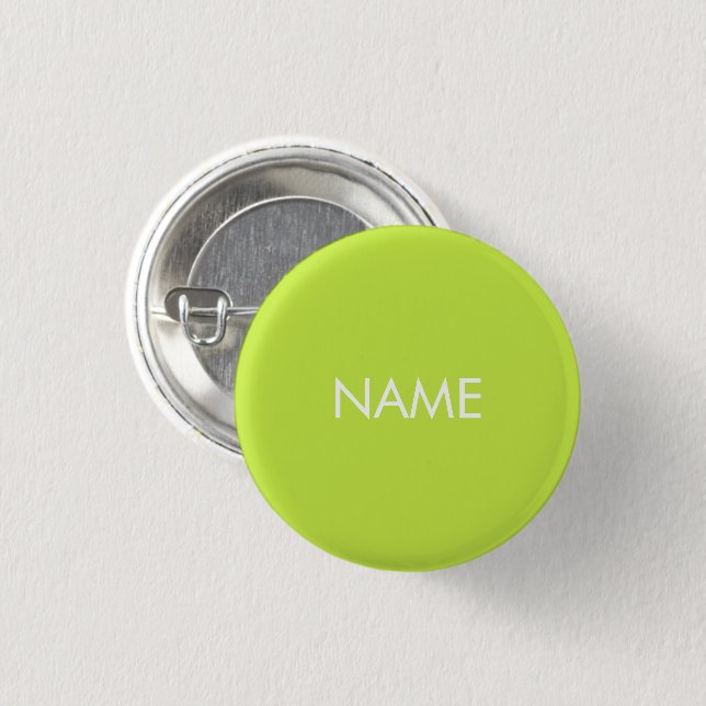 Individuelle Name-Text lila grün weiß minimalistis Button (Vorne & Hinten)